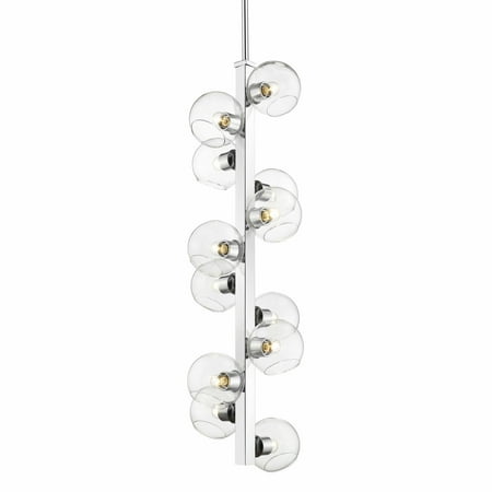 

Z-Lite 455-12 Marquee 12 Light 43 Tall Clear Glass Orb Pendant - Chrome