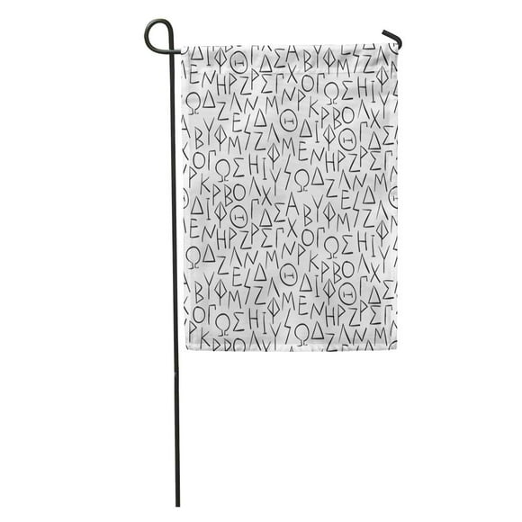 NUDECOR Ancient Greek Letters Greece Alphabet History Sign Wall Garden Flag Decorative Flag House Banner 28x40 inch