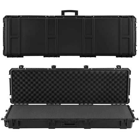 VEVOR Hard Rifle Case Lockable Rifle Case with Pre-cut Foams 52 in Gun Storage with Wheels Heavy Duty IP67 Waterproof & Dustproof Pistol Storage Cases for Rifles Shotguns Airsoft Guns