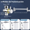 thumbnail image 2 of Regaderas para Baño de Lluvia Alta Presion,10''Cabeza de Ducha de Lluvia,Brazo de Extensión de 11",Ducha de Mano de 3 Modes con Soporte,Manguera de 2M,Adecuado para Hogar,Hotel, 2 of 7