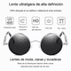 thumbnail image 4 of Lentes Sol Uv-400 Gafas Redondos Unisex Negro/Plata/Marron 3 Piezas, 4 of 5