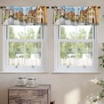 thumbnail image 2 of LALILO Kitchen Curtain Valance Beautiful Historic Rod Pocket Window Curtain 52"x 18" Set of 2, 2 of 6