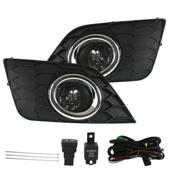 LABLT Pair Clear Lens Bumper Fog Lights Wiring Switch Kit for 2016-2019 Nissan Sentra