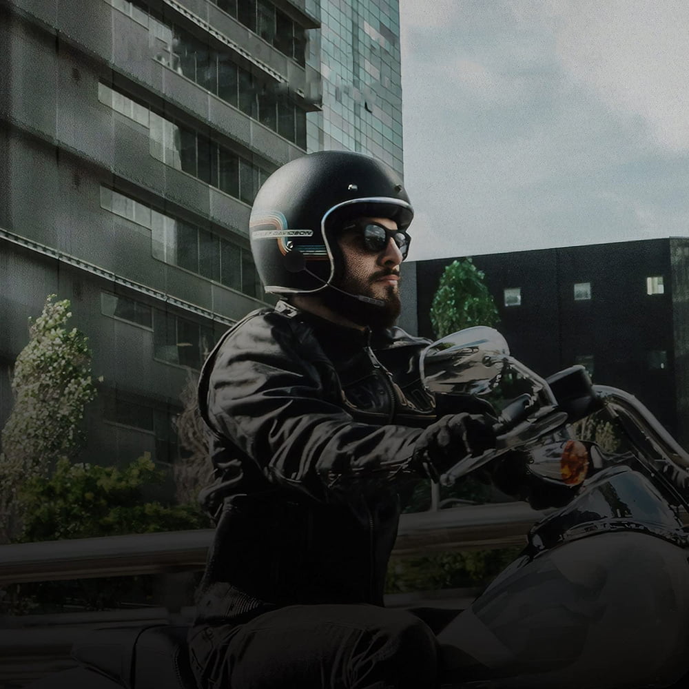 Motorcycle Bluetooth Helmet Headphones, Superior Sound & Universal Pairing, Ideal for Cycling, Skiing Adventures (400mAh Li-ion Battery, 20 Hours Nonstop Fun)