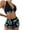 Green, variant on TIHLMK Bikini Sets for Women Ladies Cross Sling High Waist Shorts 3-piece Swimsuit Split