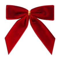 Large Burgundy Velvet Christmas Bows - Decorative Bows for Christmas Tree, Wreath, Gift Wrapping, Crafts, Wedding Party, Snack Bags, Baking Candy Bags & Home Holiday Decoration, 3.54*3.54in, A