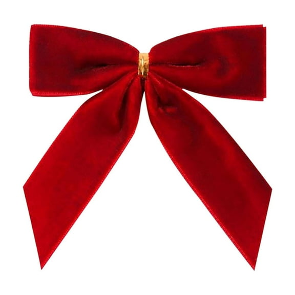 Large Burgundy Velvet Christmas Bows - Decorative Bows for Christmas Tree, Wreath, Gift Wrapping, Crafts, Wedding Party, Snack Bags, Baking Candy Bags & Home Holiday Decoration, 3.54*3.54in, A