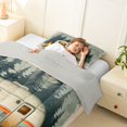 thumbnail image 3 of Manfei Kawaii Camper Twin Comforter Sets,Calm Pine Trees Bedding Set,Green,Light Gray Reversible,2-Piece,1 Comforter and 1 Pillowcase, 3 of 7