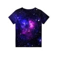thumbnail image 3 of Girls Summer Shirts Short Sleeve Graphic Print Crew Neck Blouses Kids Casual Cute Summer T-Shirts, Green 130, 3 of 4