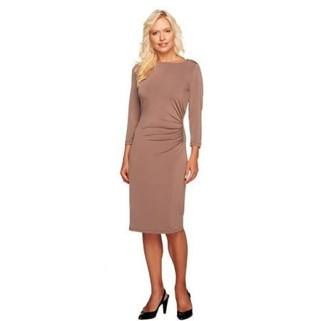 George Simonton Jersey Knit Reg Grecian Ruched Dress A240766