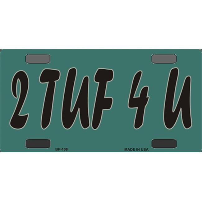 BP108 2 Tuf 4 U Bicycle License Plate