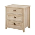 thumbnail image 6 of Walker Edison Farmhouse 3 Drawer Nightstand, White Oak, 6 of 15