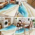 thumbnail image 5 of 4'x6' Area Rugs, Blue Gradient Beach Indoor Outdoor Area Rug for Living Room Bedroom, Watercolor Coastal Seaside Waves Ombre Washable Bathroom Rugs Kitchen Floor Carpet Mats Home Decor Aesthetic, 5 of 8
