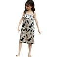 thumbnail image 2 of Youmylove Kids Pajamas Toddler Girls Sleepwear Dress Summer Sleeveless Suspender Dress Printed Princess Dress Home Clothes Pajamas, 2 of 4