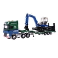 thumbnail image 2 of KLKCMS 1/50 Scale Die-Cast Flatbed Trailer+ Model Toy Mini for Scenery Layout, 2 of 9
