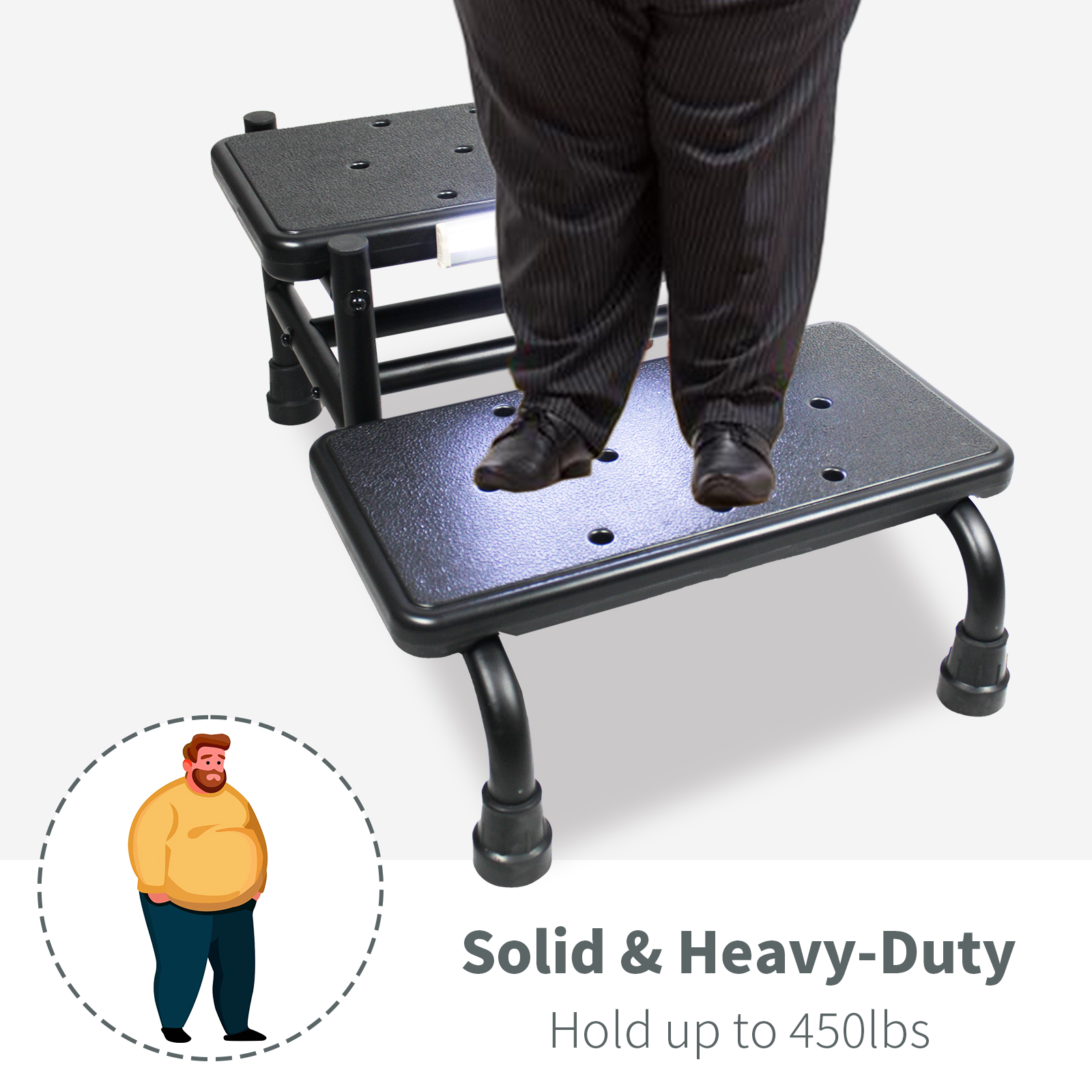 Shyujajie 2-Step Stool with Adjustable Handle, 450 Lb photo 5