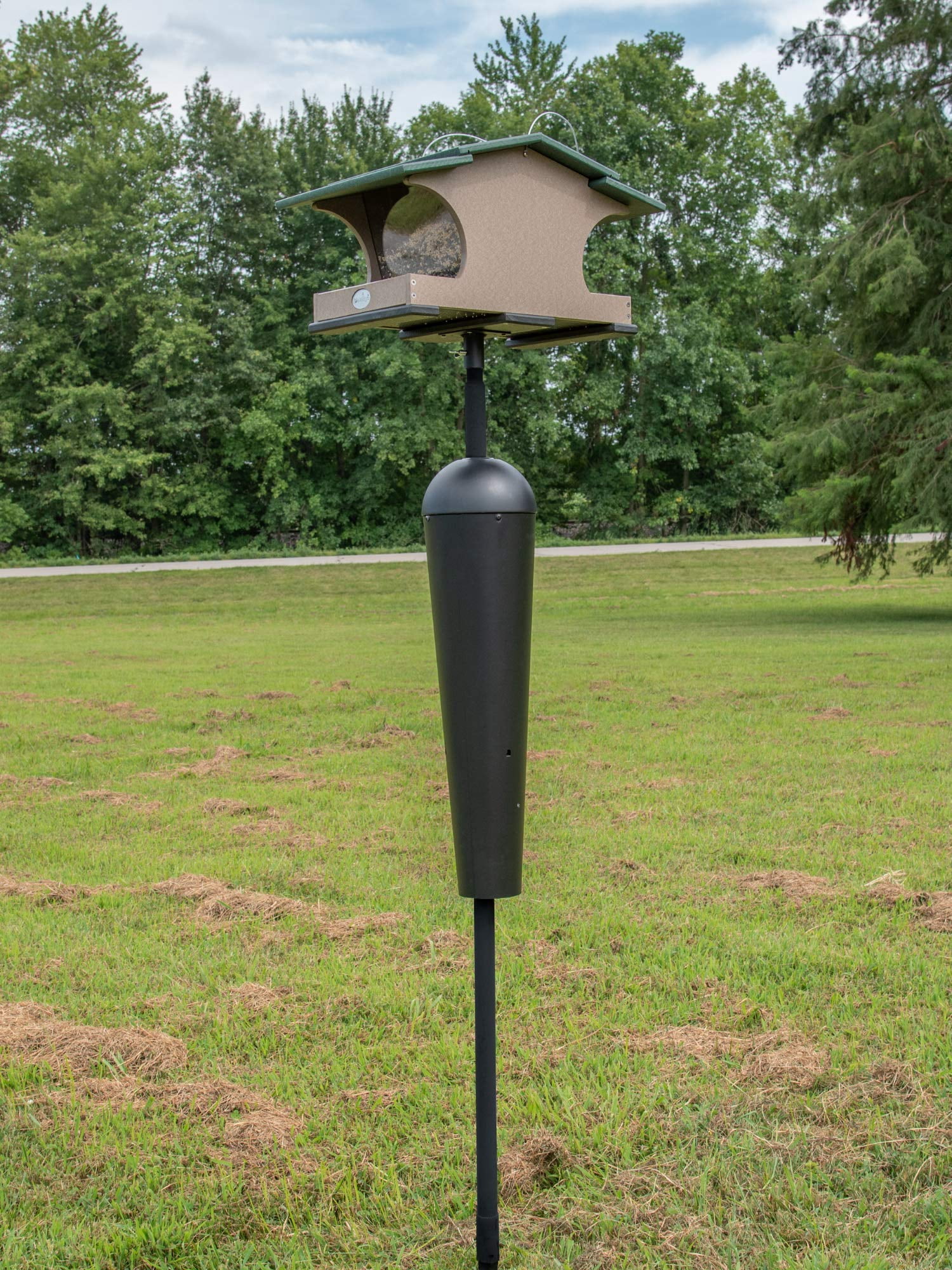 JCs Wildlife Large Poly Hopper Bird Feeder (Green/Tan)