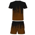 thumbnail image 3 of Pantalones cortos de manga corta transpirables para adultos con conjunto de dos piezas de jersey holgado estilo lavado con tinta, 3 of 3