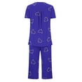 thumbnail image 4 of fatyb Women's Capri Pajama Sets Summer Comfy Short Sleeve Tops and Capris Pants Pjs Sleepwear with Pockets, 4 of 4