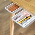 thumbnail image 4 of Under Table Desk Drawer Office Pen Brush Storage Box Hidden Organizer Pas FAST M4Y0, 4 of 6