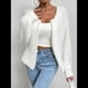 thumbnail image 4 of Suéter Elegante Tipo Cárdigan para Mujer, de Color Liso, con Cuello en V, Tejido con Cuentas y Abrigo Superior. L, 4 of 10