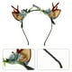 thumbnail image 3 of Diadema navideña con forma de cuernos, adorno floral para el cabello, tocado de fiesta para niñas (Patrón 1), 3 of 7