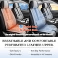 thumbnail image 5 of Car Seat Cover for HONDA ACCORD 2012, Gray and Black Car Seat Covers, Leather 5 Seats Full Set With a Headrest and Lumbar Support Beautify Interior, 4-Door Sedans Only, Pet Car Seat Covers, 5 of 8