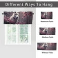 thumbnail image 6 of Wolf Window Curtains Valances Magical Forest Night Starry Moon Purple Misty Tree Flowers Window Valance for Living Room Bedroom, Kitchen Valance Rod Pocket Window Decor Curtain 54 by 18 in, 1 Panel, 6 of 6