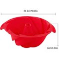 thumbnail image 4 of Silicone Baking Cake Mould, Fluted Round Cake Pan Silicone Pan,Red, 4 of 5