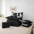 thumbnail image 4 of Erosebridal Black White Aesthetic Bed in a Bag Twin Size, Watercolor Art Bed Set, Abstract Modern Bed Sheets Setp with Comforter, Ultra Soft Bedroom Decoration, Reversible 7 Pieces, 4 of 5