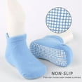 thumbnail image 5 of Tisoloow Baby Non Slip Socks Toddler Socks With Grips Ankle for Infants Kids Boys Girls Low Cut cotton Crew Socks solid color B 1-3 years old, 5 of 9