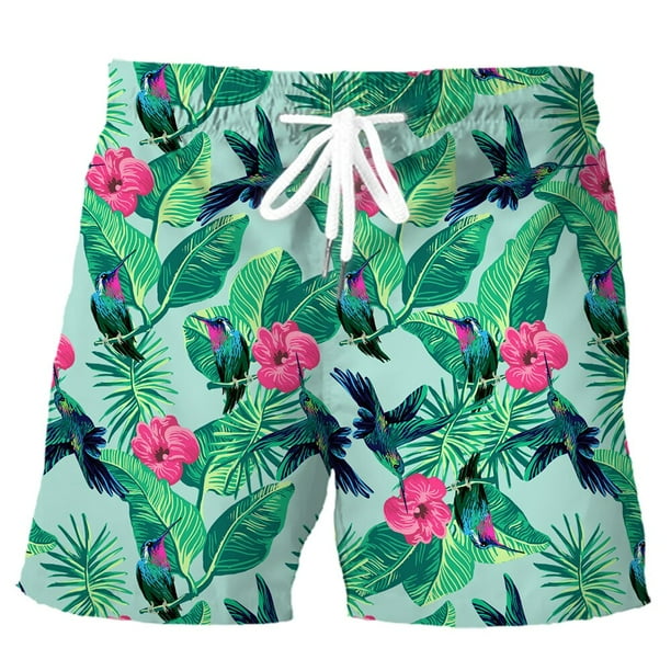 HX pantalones cortos de playa Hawaianos para Hombre, Ropa con estampado Floral de hojas polinesianas, a la moda, envío directo Fivean unisex