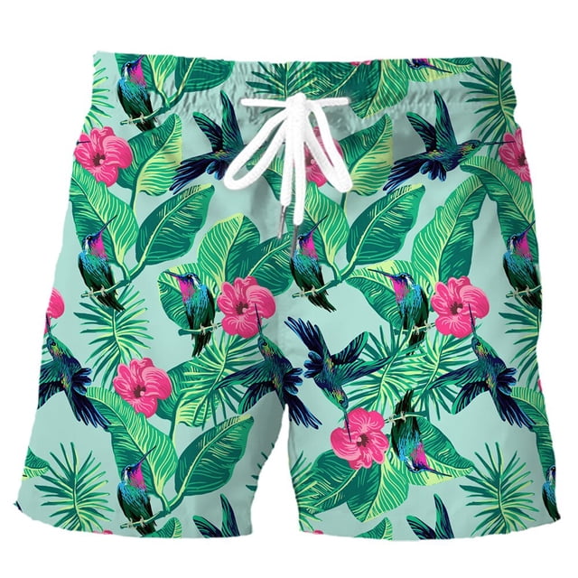 HX pantalones cortos de playa Hawaianos para Hombre, Ropa con estampado Floral de hojas polinesianas, a la moda, envío directo Fivean unisex