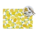thumbnail image 4 of LNWH Cartoon Lemon Pattern Placemats, 6 PCS Heat Resistant Washable PVC Table Mats, 18"x12", 4 of 6