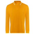 thumbnail image 1 of Awdis - Polo de Manga Larga para Hombre (Mostaza, Blanco), 1 of 2