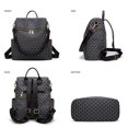 thumbnail image 4 of Makes Mochila Monedero para Mujer Bolso de Viaje de Cuero PU Bolso de diseño Convertible con Monedero 2 Piezas, 4 of 5