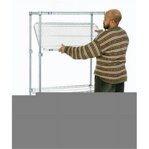 Nexel Industries 18367AZ 18 x 36 x 74 in. E-Z Adjust Wire Shelving Starter Shelf Unit, Poly-Z-Brite