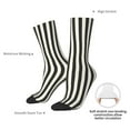thumbnail image 4 of Cauagu Black And White Thick Stripes Print Crew Socks for Women and Men,Adult Athletic Running Socks 1-Pair Sports Socks Work Gear Socks with Moisture Wicking, 4 of 6