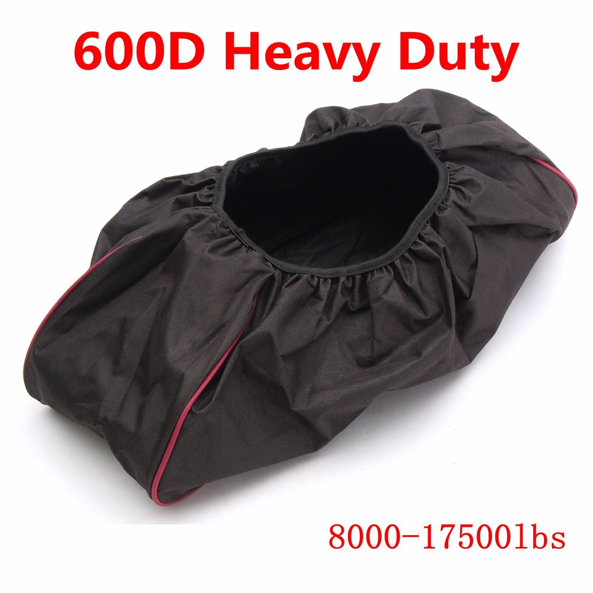 Black Waterproof Winch Cover 8000-17500lbs Heavy Duty Trailer Driver Recovery UK 