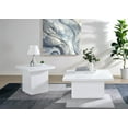 thumbnail image 2 of Coaster Devar 2-piece Square Engineered Wood Coffee Table Set White High Gloss, 2 of 15