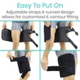 thumbnail image 4 of Vive Thigh Brace - Hamstring Quad Wrap - Adjustable Compression Sleeve Support for Pulled Groin Muscle, Sprains, Quadricep, Tendinitis, Workouts, Sci, 4 of 8