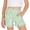 Light Green, variant on Ticikt Kids Summer Plaid Bubble Shorts, Lightweight Cotton Ruffle Hem Lounge Shorts for Little/Big Girls 3-12Y,Blue
