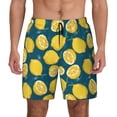 thumbnail image 3 of Uemuo Lemon Pattern Mens Swim Trunks Quick Dry Board Shorts with Mesh Lining, Stretch Beach Shorts Quick Dry No-Chafing Board Shorts-3X-Large, 3 of 9