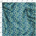 thumbnail image 3 of Soimoi Cotton Satin Spandex Blue Fabric By the Yard - 54 Inch Wide - Florals, Leaves Print Fabric - Elegant & Beautiful Patterns for Fashion and Home Decor Printed Fabric, 3 of 6