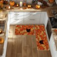 thumbnail image 6 of Sm:)e Pumpkin Cat Linen Fall Kitchen Rugs and Mats, 17x29Inch and 17x47 Inch, Non Slip Mat for Porch Patio Hallway, 6 of 6