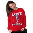 thumbnail image 4 of Betty Boop Cartoon Love The USA Women Crewneck Sweatshirt Brisco Brands M, 4 of 6
