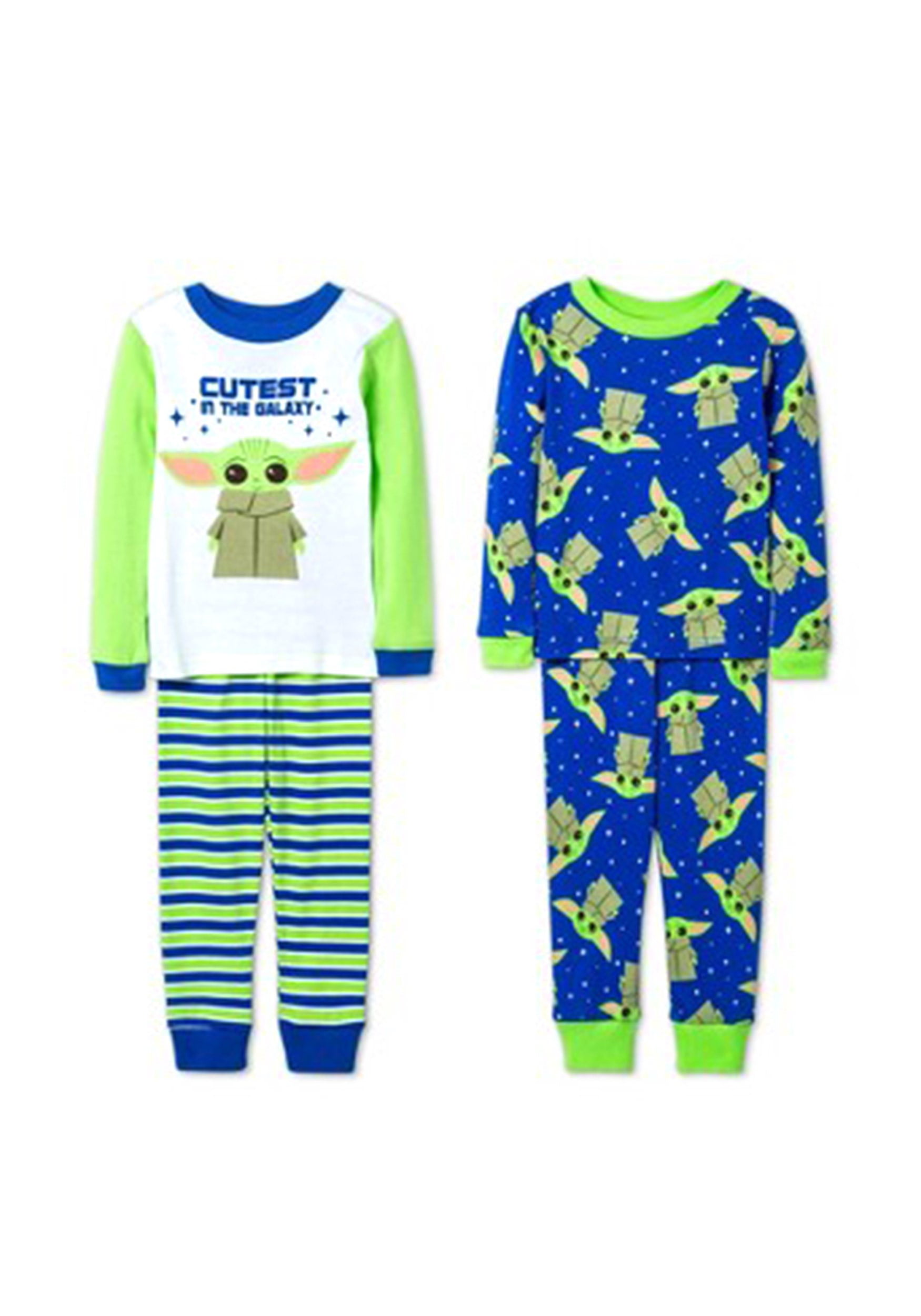Monetair Kijker Herenhuis Toddler Baby Yoda 4 Piece Sleepwear Set - Walmart.com