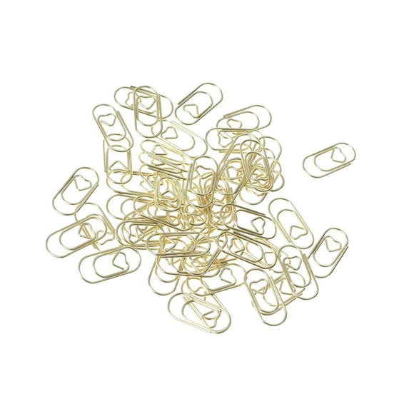 mmirethe 100x Trombones Mignons en Métal pour Bureau, École, Cahier Or 20mm 1ensemble
