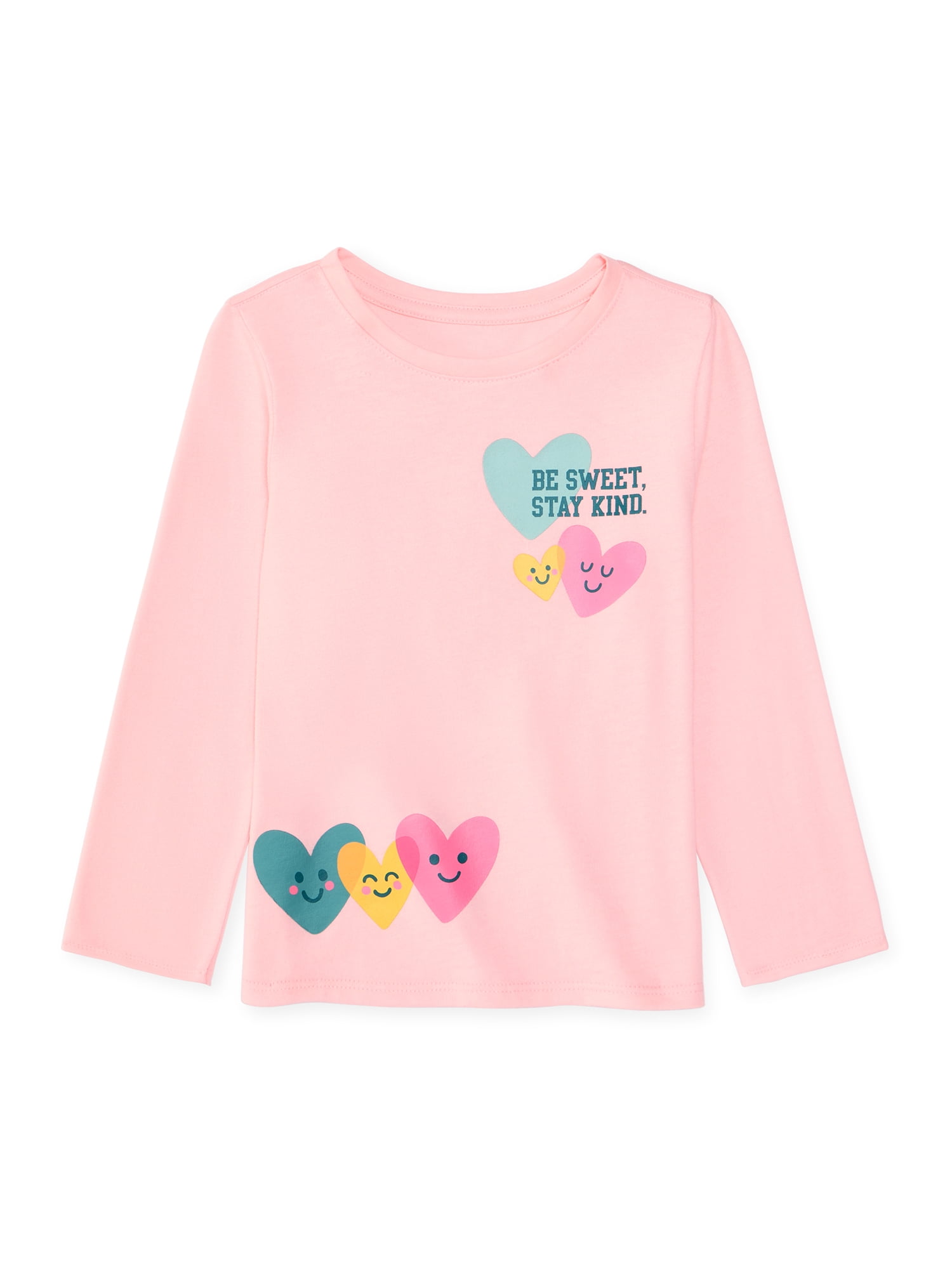 Garanimals Baby & Toddler Girl Long Sleeve Shirts, Single & 3-Pack, Sizes 0-6T