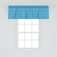thumbnail image 2 of Ambesonne Norwegian Window Valance, Snowflake Diamond Shapes, 54" X 18", Sea Blue and White, 2 of 3